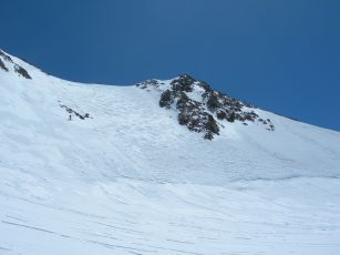 Abfahrt knapp unterhalb des Wildspitze Gipfels - Blaise (links - Mitte)